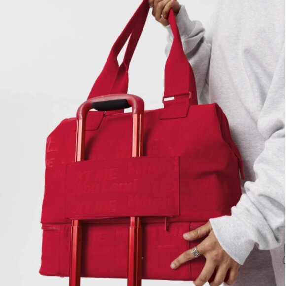 NWT Beis x Lonely Ghost The Mini Weekender  in Text Me Red - Picture 3 of 11